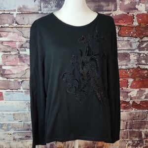 LRL Lauren Jeans Embellished Tee Shirt